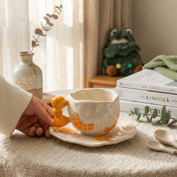 Porcelain Mug & Saucer